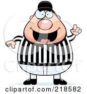 Royalty Free RF Clipart Illustration Of A Plump Referee With An Idea by Cory Thoman #COLLC218582-0121