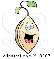 Royalty Free RF Clipart Illustration Of A Happy Seedling Character by Cory Thoman