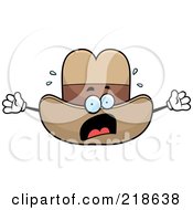 Poster, Art Print Of Panicked Cowboy Hat Freaking Out