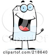 Poster, Art Print Of Happy Paper Character Waving