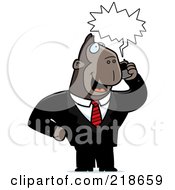 Poster, Art Print Of Business Ape Using A Cell Phone