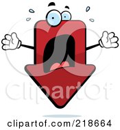 Royalty Free RF Clipart Illustration Of A Panicked Red Arrow Freaking Out