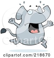 Royalty Free RF Clipart Illustration Of A Stressed Elephant Freaking Out
