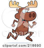 Poster, Art Print Of Moose Running