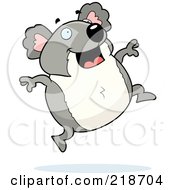 Royalty Free RF Clipart Illustration Of A Happy Koala Jumping