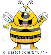 Poster, Art Print Of Plump Bee With An Idea