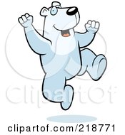 Poster, Art Print Of Happy Polar Bear Jumping