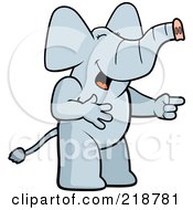 Elephant Laughing And Pointing