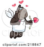Poster, Art Print Of Cupid Ape Shooting A Heart Arrow