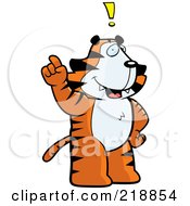 Poster, Art Print Of Big Tiger Standing Upright With An Idea