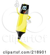 Poster, Art Print Of Yellow Highlighter Marker Character