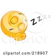 Poster, Art Print Of Sleeping Yellow Face Emoticon