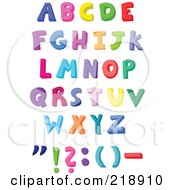 Poster, Art Print Of Digital Collage Of Capital Colorful Letters And Symbols
