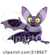 Poster, Art Print Of Presenting Purple Vampire Bat