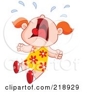 Poster, Art Print Of Little Girl Screaming And Crying