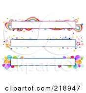 Poster, Art Print Of Digital Collage Of Three Colorful Website Banner Headers - 4