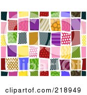 Royalty Free RF Clipart Illustration Of A Background Of Colorful Square Patterns On White