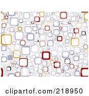 Poster, Art Print Of Seamless Funky Background Of Squares On White