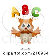 Poster, Art Print Of Cute Owl With Letters