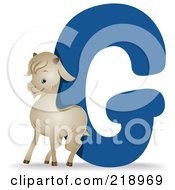 Poster, Art Print Of Animal Alphabet With A Goat By A G