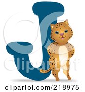 Royalty Free RF Clipart Illustration Of An Animal Alphabet With A Jaguar By A J by BNP Design Studio