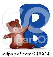 Royalty Free RF Clipart Illustration Of An Animal Alphabet With A Bear By A B by BNP Design Studio
