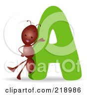 Poster, Art Print Of Animal Alphabet With An Ant By An A