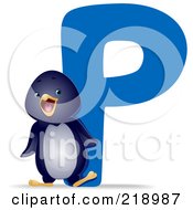 Poster, Art Print Of Animal Alphabet With A Penguin By A P