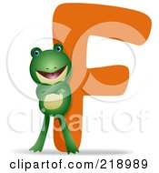 Poster, Art Print Of Animal Alphabet With A Frog By An F