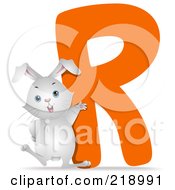 Royalty Free RF Clipart Illustration Of An Animal Alphabet With A Rabbit By A R by BNP Design Studio