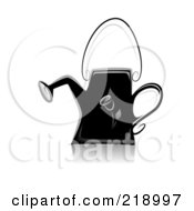 Ornate Black And White Watering Can Design