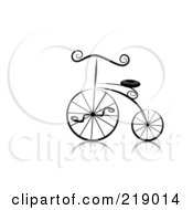 Ornate Black And White Bicycle Design
