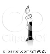 Poster, Art Print Of Ornate Black And White Candle Design