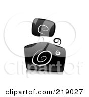 Royalty Free RF Clipart Illustration Of An Ornate Black And White Camera Design With Swirls