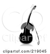 Royalty Free RF Clipart Illustration Of An Ornate Black And White Violin Design