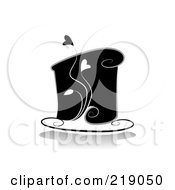 Poster, Art Print Of Ornate Black And White Cake Design With Hearts