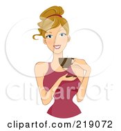 Poster, Art Print Of Dirty Blond Woman Carrying A Coffee Cup