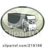 Retro Green Delivery Van Logo