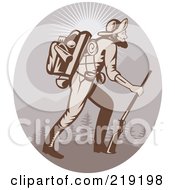 Poster, Art Print Of Retro Miner Man Logo - 3