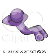 Clipart Illustration Of A Purple Man Doing Sit Ups While Strength Training