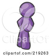 Poster, Art Print Of Purple Man Standing With His Hands On His Hips
