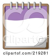Poster, Art Print Of Purple And White Spiral Notebook Organizer Ready For Notes
