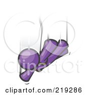 Poster, Art Print Of Purple Man Free Falling While Skydiving