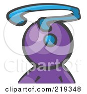Poster, Art Print Of Purple Man Avatar With A Question Mark