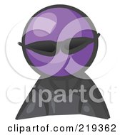 Purple Man Avatar Spy Wearing Shades