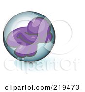 Shy Purple Man Hiding Inside A Bubble by Leo Blanchette