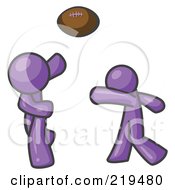 Poster, Art Print Of Purple Men Playing Football