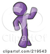 Poster, Art Print Of Purple Man Flexing His Muscles