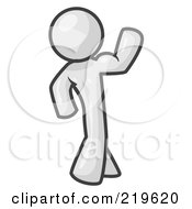 Royalty Free RF Clipart Illustration Of A White Man Flexing His Muscles by Leo Blanchette