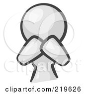 Royalty Free RF Clipart Illustration Of A White Woman Avatar Covering Her Mouth And Acting Surprised